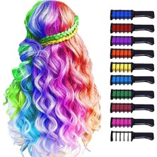 Pazariz Rengarenk Saç Boyama Tebeşiri - Mini Taraklı Konsept Saç Boyama Seti Hair Chalk Yeşil