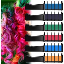 Pazariz Rengarenk Saç Boyama Tebeşiri - Mini Taraklı Konsept Saç Boyama Seti Hair Chalk Mor