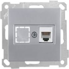 Mutlusan Candela Inox Renk Tekli Nümeris Telefon Prizi