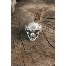 Clariss Antik Gümüş Renk Palyaço Model Ayarlanabilir Erkek Bileklik