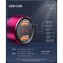 Baseus Super Şarj Dual USB 45W Araç Şarjı Araç Çakmaklık Şarjı Ultra Hızlı Araç Şarjı