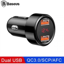 Baseus Super Şarj Dual USB 45W Araç Şarjı Araç Çakmaklık Şarjı Ultra Hızlı Araç Şarjı