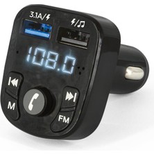 Jopus Fm Modülatör Bluetoothlu F8 Siyah