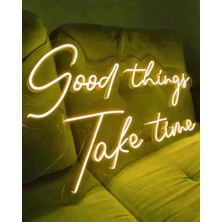 Dekoraven Goodthings Take Time Neon LED Tabela Dekor
