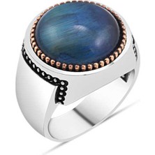 Amberkan Kaplan Gözü Taşlı Erkek Yüzük