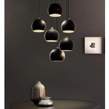 Demet Habek My Lights Mylıghts Retro Rustik Metal Modern  Endustriyel Sarkıt 6 Lı Küre Avize ( Ev  Isyeri Veya Cafe)