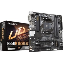 Gigabyte B550M DS3H 4000MHZ(OC) Ddr4 Soket Am4 M.2 HDMI DVI Matx Anakart