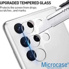 Microcase Samsung Galaxy Plus S23 3D Kamera Lens Koruma Halkası - Kapalı Tasarım Şeffaf AL3562