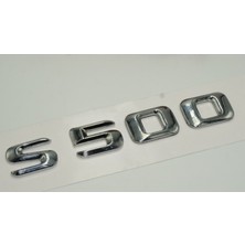 Dk Benz S500 Bagaj Krom Metal 3m 3D Yazı Logo