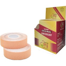 Raj Kinesıology 2, 5cm x 5mt 2 Adet Tape Yüz Yogası Yüz Bölgesi Için Therapy Cotton Kinesio Face Tape Coton2,5cm