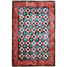 Dericibey Afgan Halısı Modelli Kuzu Derisi Halı 180 x 260 cm