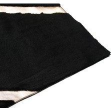 Dericibey Bronz Varaklı Siyah Peluş Halı 80 x 150 cm