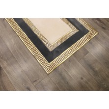 Dericibey Gold Varaklı Gri & Krem Peluş Halı 80 x 150 cm