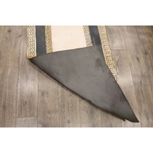 Dericibey Gold Varaklı Gri & Krem Peluş Halı 80 x 150 cm