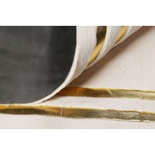 Dericibey Gold Varaklı Krem Peluş Halı 80 x 150 cm