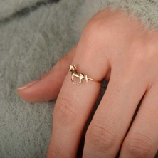 Engingold 14 Ayar Altın At Figürlü Yüzük