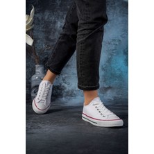 Aymeravm Beyaz Kısa Keten Spor Ayakkabı