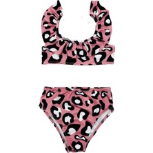 Soft and Baby Kız Çocuk Mayo Bikini Yüksek Bel Fırfırlı