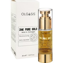 24K Gold Glow Anti-Wrinkle Collagen Serum Saf Altın Leke ve   Botox Serum 30 ml