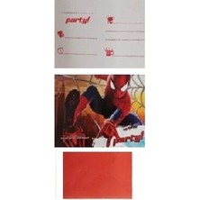 Event Party Store Spiderman Davetiye Set 6'lı