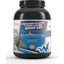 Whiteveterinay Az Tahıllı Kısırlaştırlmış Kümes Hayvanlı Kedi Maması 1,5 kg