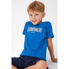 Arnetta Summer Explorer Mavi Erkek Çocuk Bermuda Takım