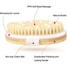 Generico Ppr Yumuşak Boncuklu Domuz Kılı Elsiz Oval Masaj Banyosu Fırçası (Gösteri Olarak) (Yurt Dışından)