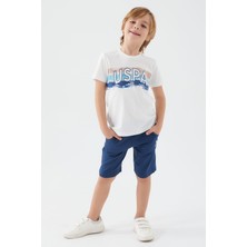 U.S. Polo Assn. Sweet Intense Krem Erkek Çocuk Bermuda Takım