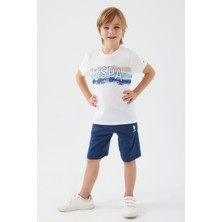 U.S. Polo Assn. Sweet Intense Krem Erkek Çocuk Bermuda Takım