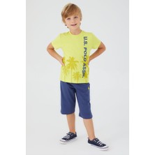 U.S. Polo Assn. Pomegranate Flower Limon Erkek Çocuk Kapri Takım