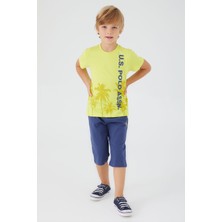 U.S. Polo Assn. Pomegranate Flower Limon Erkek Çocuk Kapri Takım