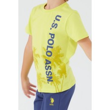 U.S. Polo Assn. Pomegranate Flower Limon Erkek Çocuk Kapri Takım