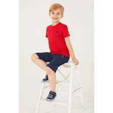 U.S. Polo Assn. Live Naturals Kırmızı Erkek Çocuk Bermuda Takım