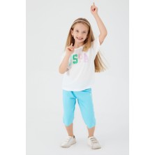 U.S. Polo Assn. Round Font Color Beyaz Kız Çocuk Kapri Takım