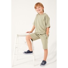 U.S. Polo Assn. The Shape Of The Tiny Yeşil Erkek Çocuk Bermuda Takım