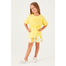 RolyPoly Fruit Pattern Yeşil Kız Çocuk Şort Takım