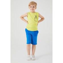 RolyPoly Crocodile Pattern Yeşil Erkek Çocuk Bermuda Takım