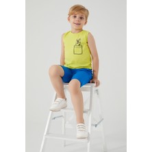 RolyPoly Crocodile Pattern Yeşil Erkek Çocuk Bermuda Takım