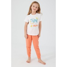 Rolypoly Kız Çocuk Beyaz Pijama Takımı