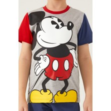 Mickey Mouse Mouse Gri Melanj Erkek Çocuk Kapri Takım