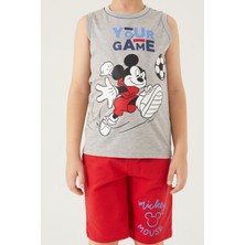 Mickey Mouse Your Game Gri Melanj Erkek Çocuk Bermuda Takım