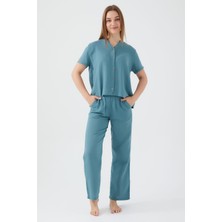 Arnetta Innocence Yeşil Kadın Kısa Kol Pijama Takım