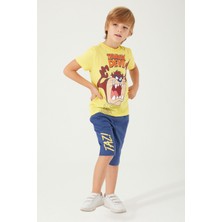 Looney Tunes Tasmanian Davil Sarı Erkek Çocuk Bermuda Takım