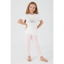 Rolypoly Kız Çocuk Pembe Kısa Kol Pijama Takım