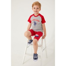 U.S. Polo Assn. Silky Natural Gri Erkek Çocuk Bermuda Takım