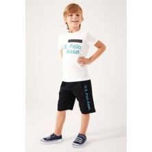 U.S. Polo Assn. Bright Colors Krem Erkek Çocuk Bermuda Takım