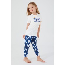 Arnetta Sun And Sea Krem Kız Çocuk Kısa Kol Pijama Takım