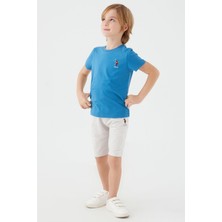 U.S. Polo Assn. Light Blue Mavi Erkek Çocuk Bermuda Takım