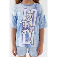 Looney Tunes Female Duck Mavi Kız Çocuk Şort Takım