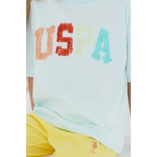 U.S. Polo Assn. Round Font Color Krem Kız Çocuk Kapri Takım